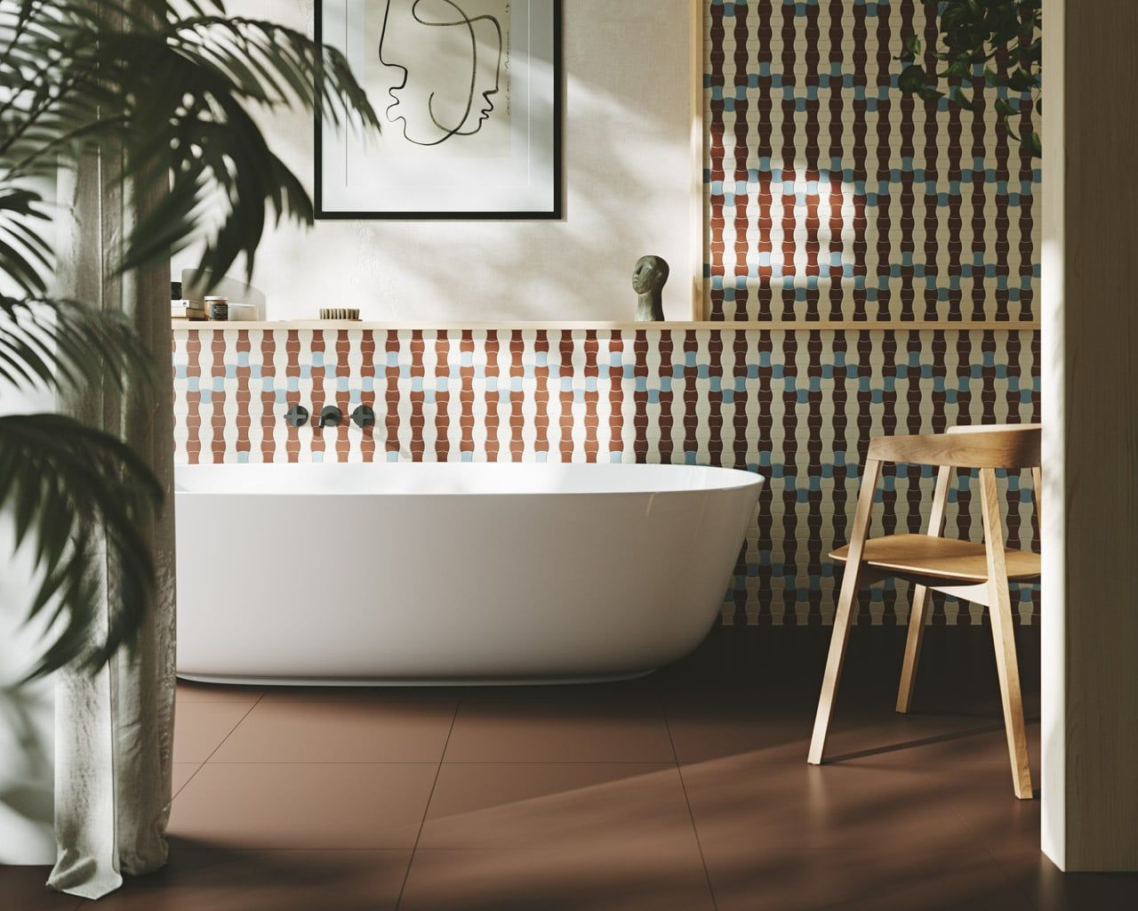 Fliese Modernizm Blaues Mosaik 30,86x30,86