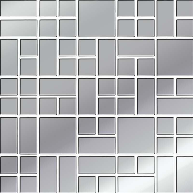 Mosaik Beton Bianca Platin 25x25