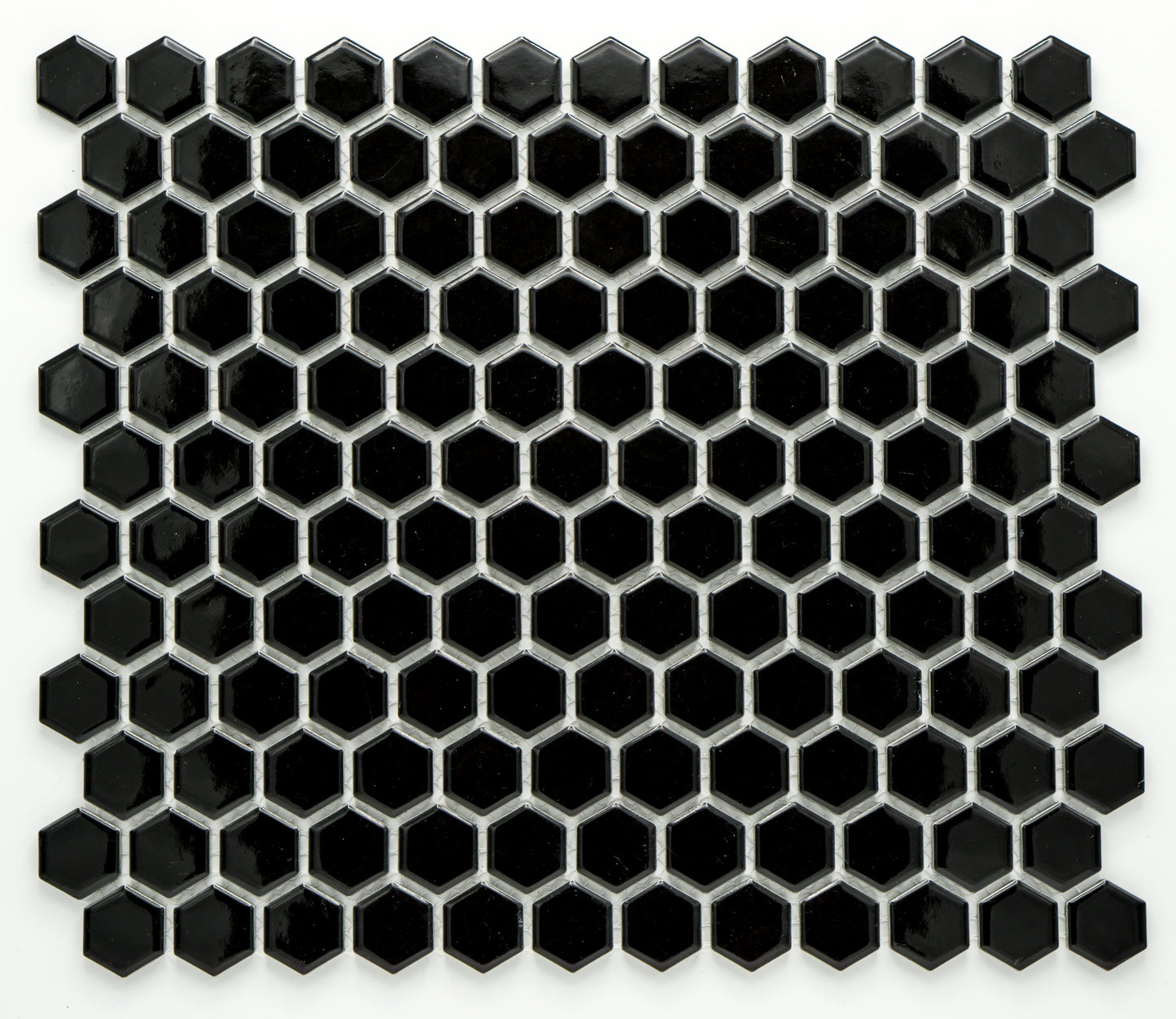 Mosaik Hexagon H HX 89 schwarz 2,3x2,6 glänzend