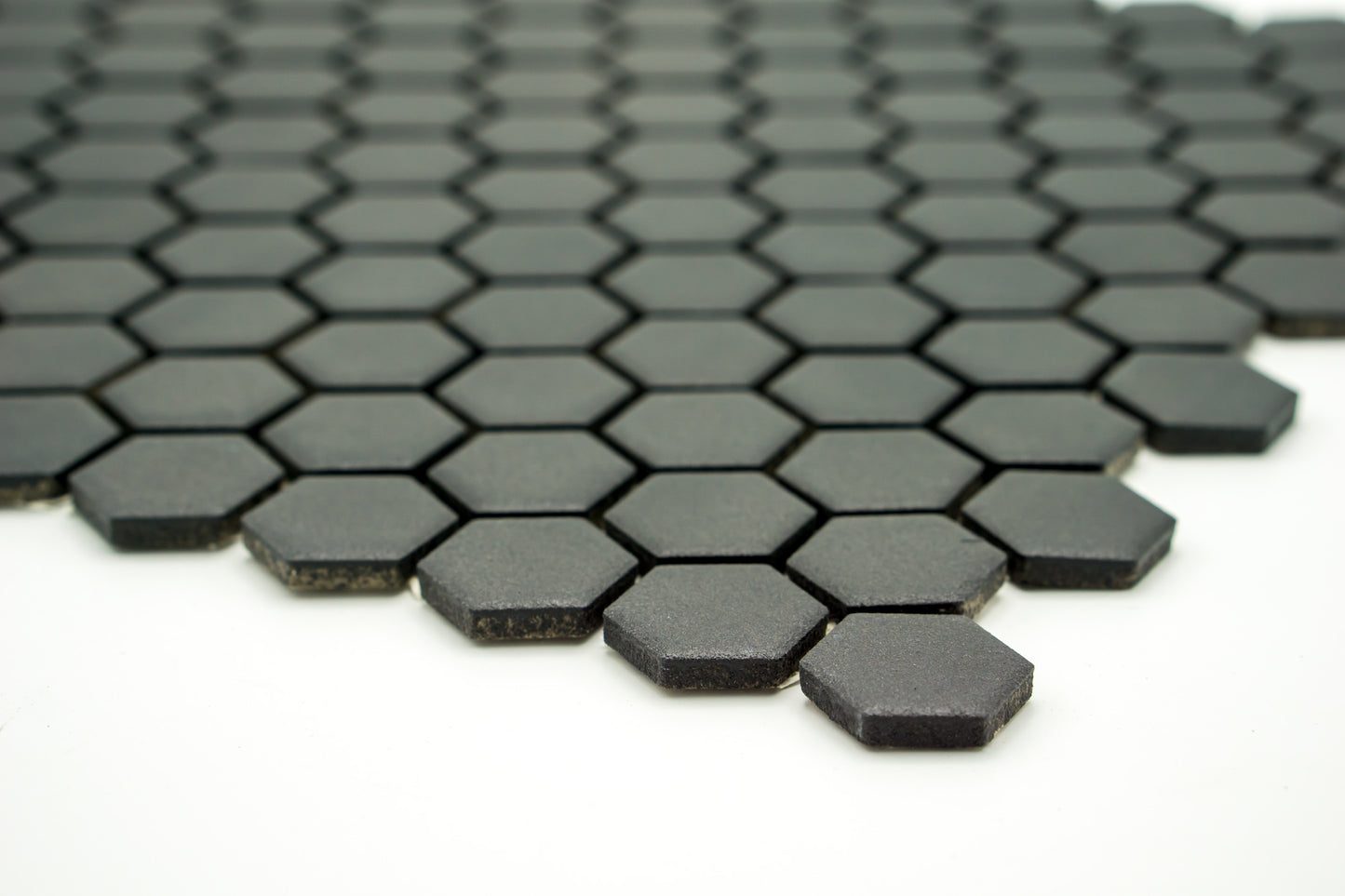 Mosaik Hexagon H HXA 29 schwarz 2,3x2,6 matt rutschfest