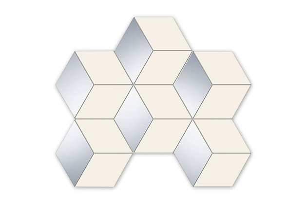 Mosaik Senza weiß Sechskant 22,1x28,8