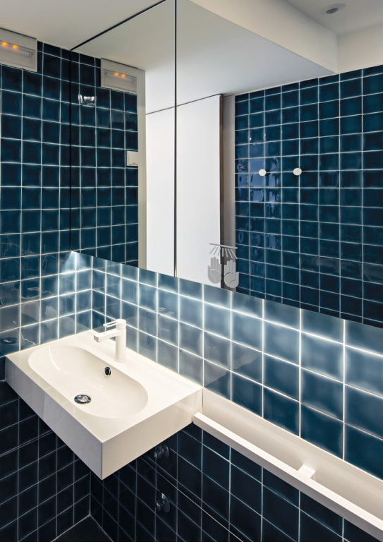 Fliese Atelier Retro Marine Bleu 10×10