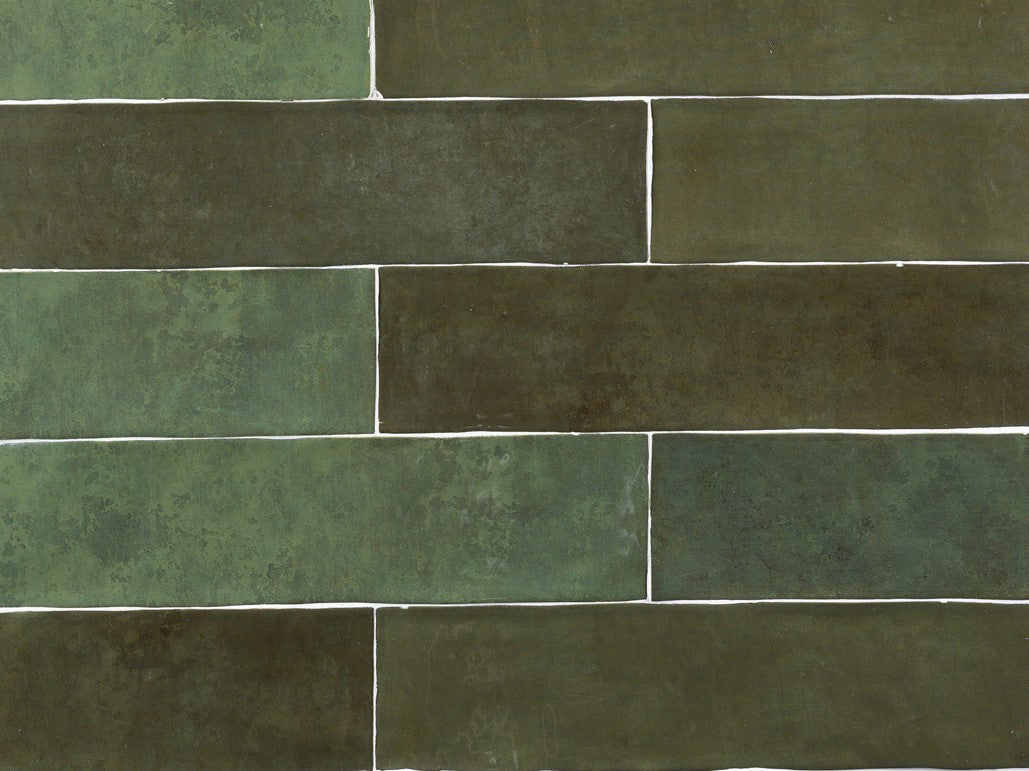 Fliese Atelier Retro Vert Emeraude 6,2×25