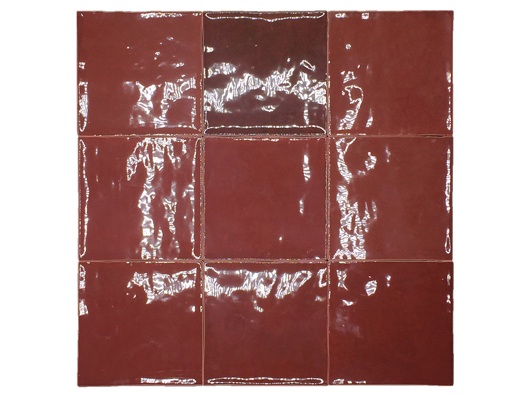 Atelier Retro Bordeaux Fliese 10x10