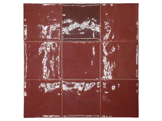 Atelier Retro Bordeaux Fliese 10x10