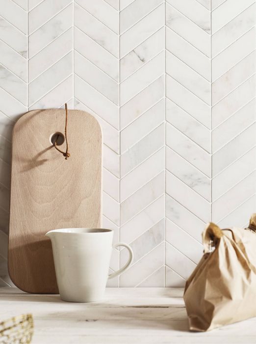 Chevron Wall Cream Right 5,2x18,6 Fliese