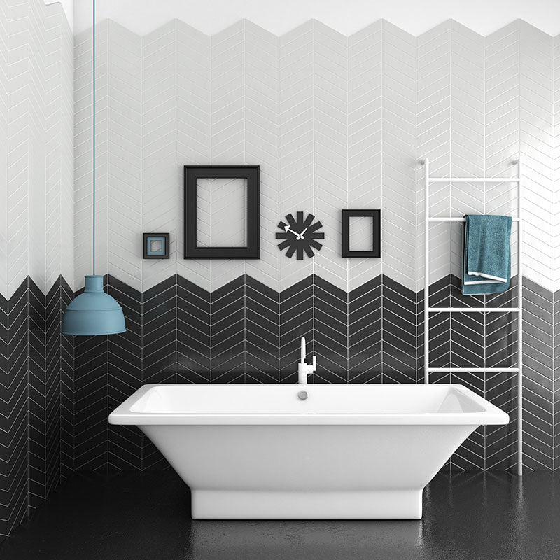 Chevron-Wandcreme links 5,2x18,6