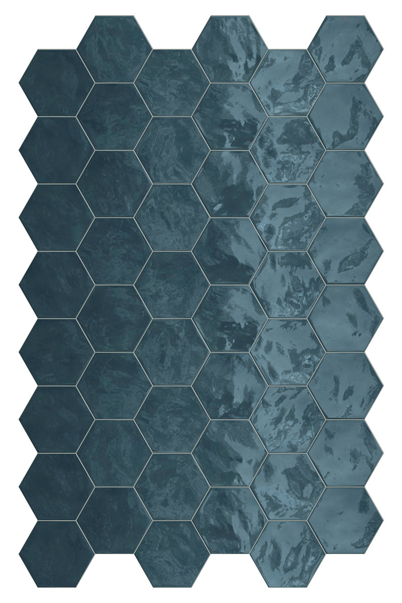Fliese Hexa Wall Ocean Wave 17,3x15