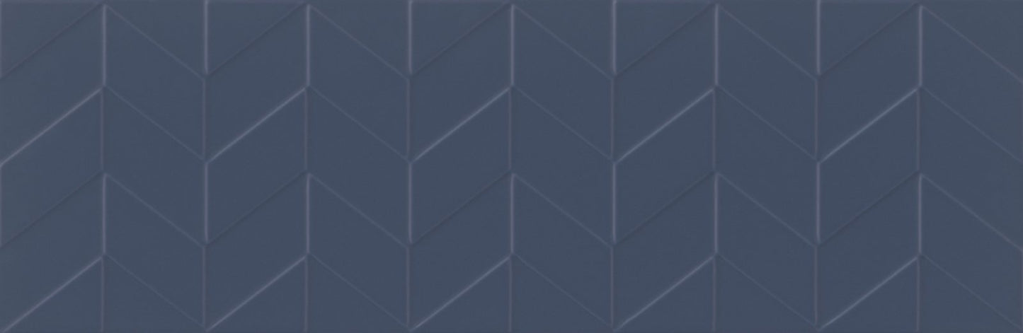 Love You Navy Structure Satin 29x89 Fliese