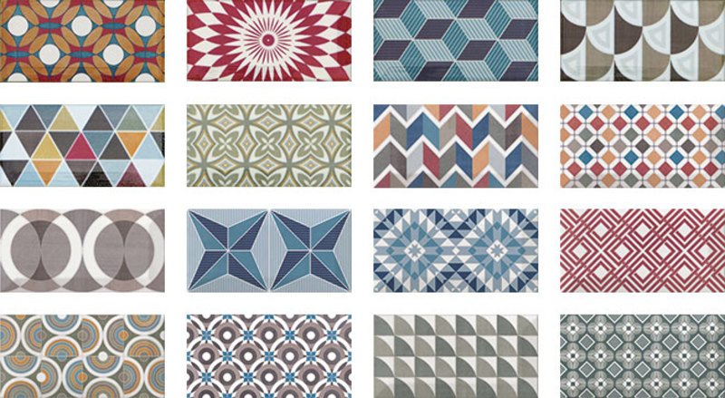 Fliese Metro Patchwork Farbe 7,5x15. Zufällige Auswahl an Dekoren.