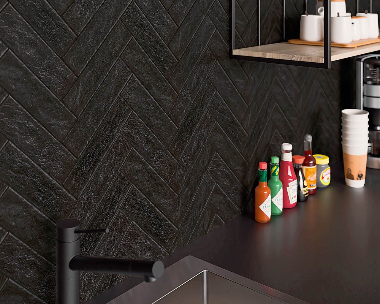 Abstellband Scandiano Nero 6,6x24,5