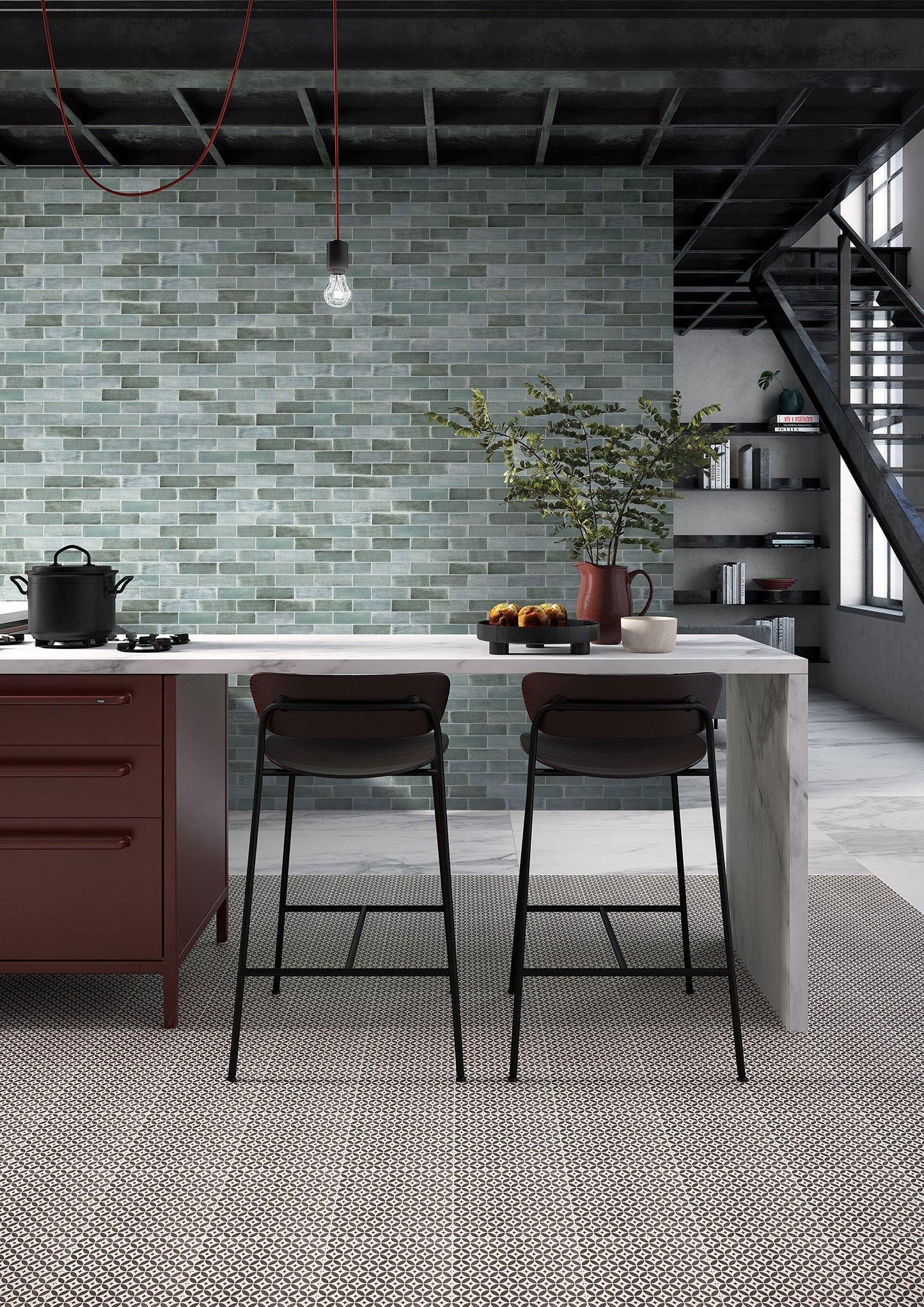 TBrick Cerulean 5,2x16 Fliese
