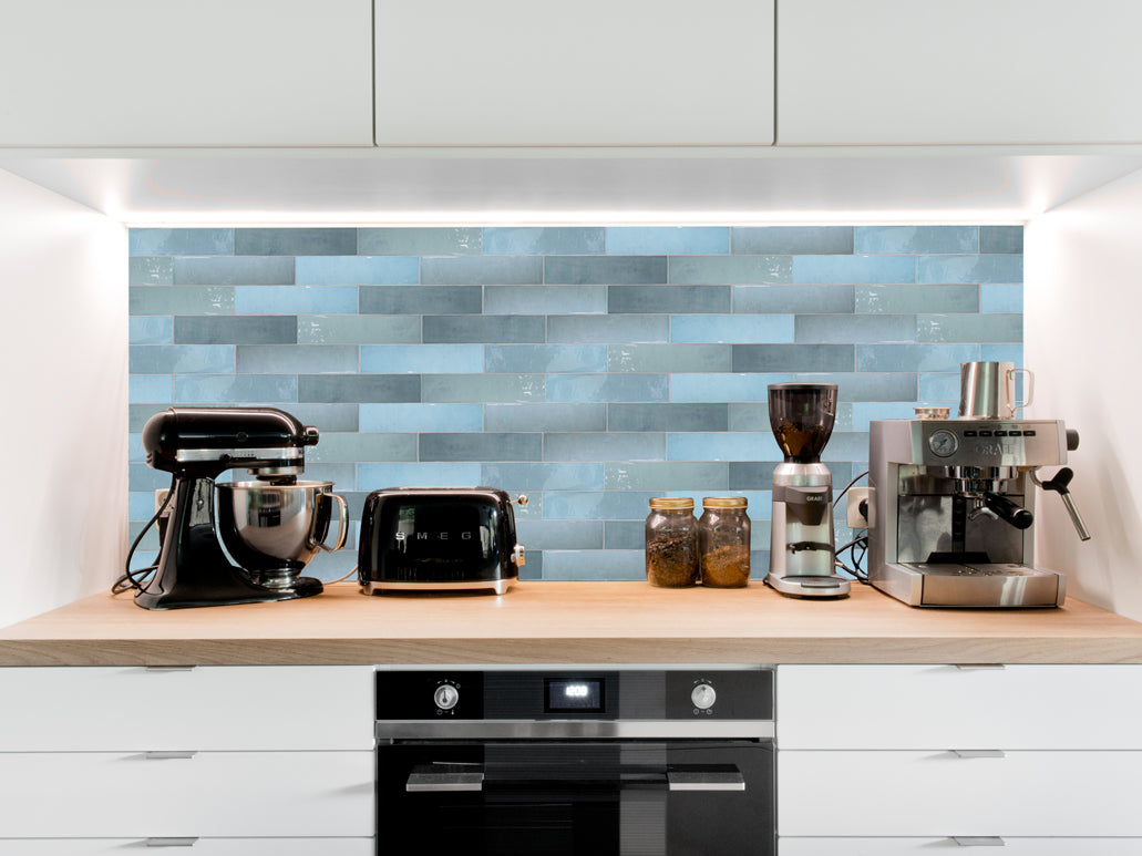 Atelier Retro Bleu Lumiere Fliese 6,2×25