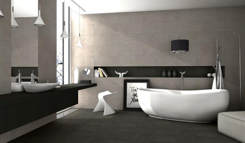Fliese Qubus Soft Grey Rektifiziert 29,7×60 Mat
