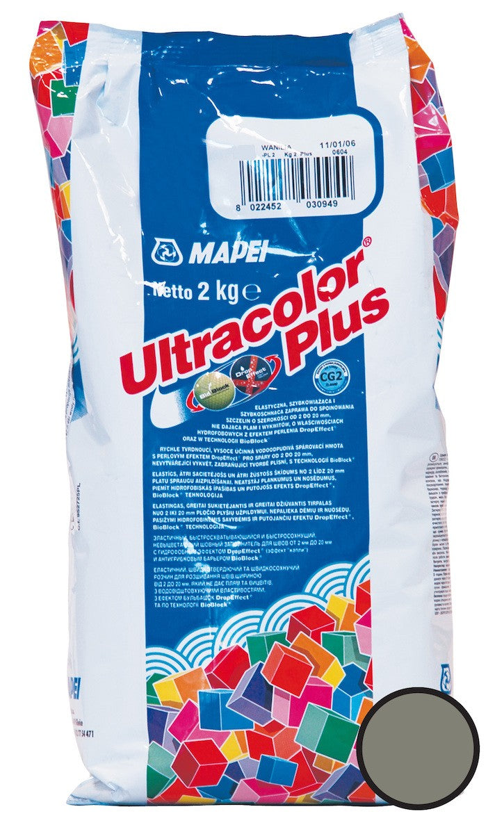 Fugenmasse Mapei Ultracolor Plus Zement grau 2 kg MAPU2113