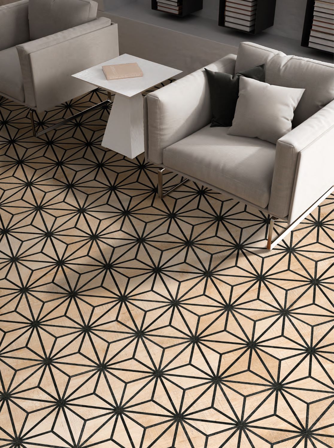 Tribeca Hex Brown 22x25 Fliese