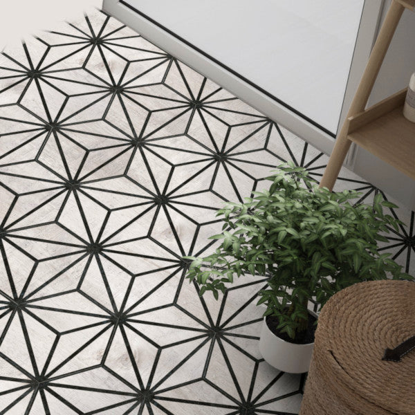 Tribeca Hex Brown 22x25 Fliese