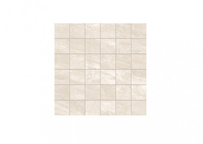 Fliese Cosmic Marmor rektifiziert elfenbeinfarbenes Mosaik 30x30 matt