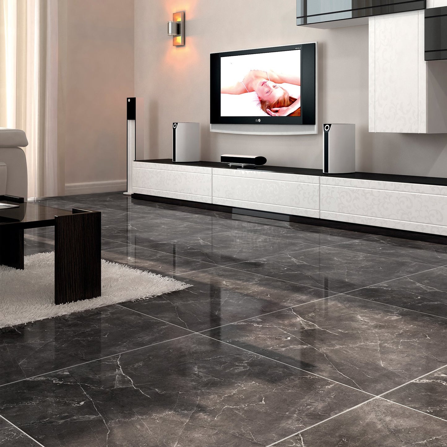 Fliese Cosmic Marmor rektifiziert grau 60x60 matt