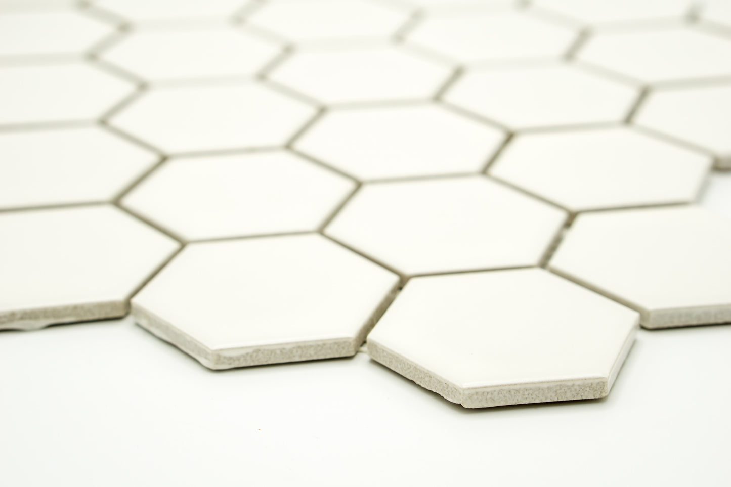 Mosaik Hexagon H HXLA 51 weiß 5,1x5,9 Antirutschmatte