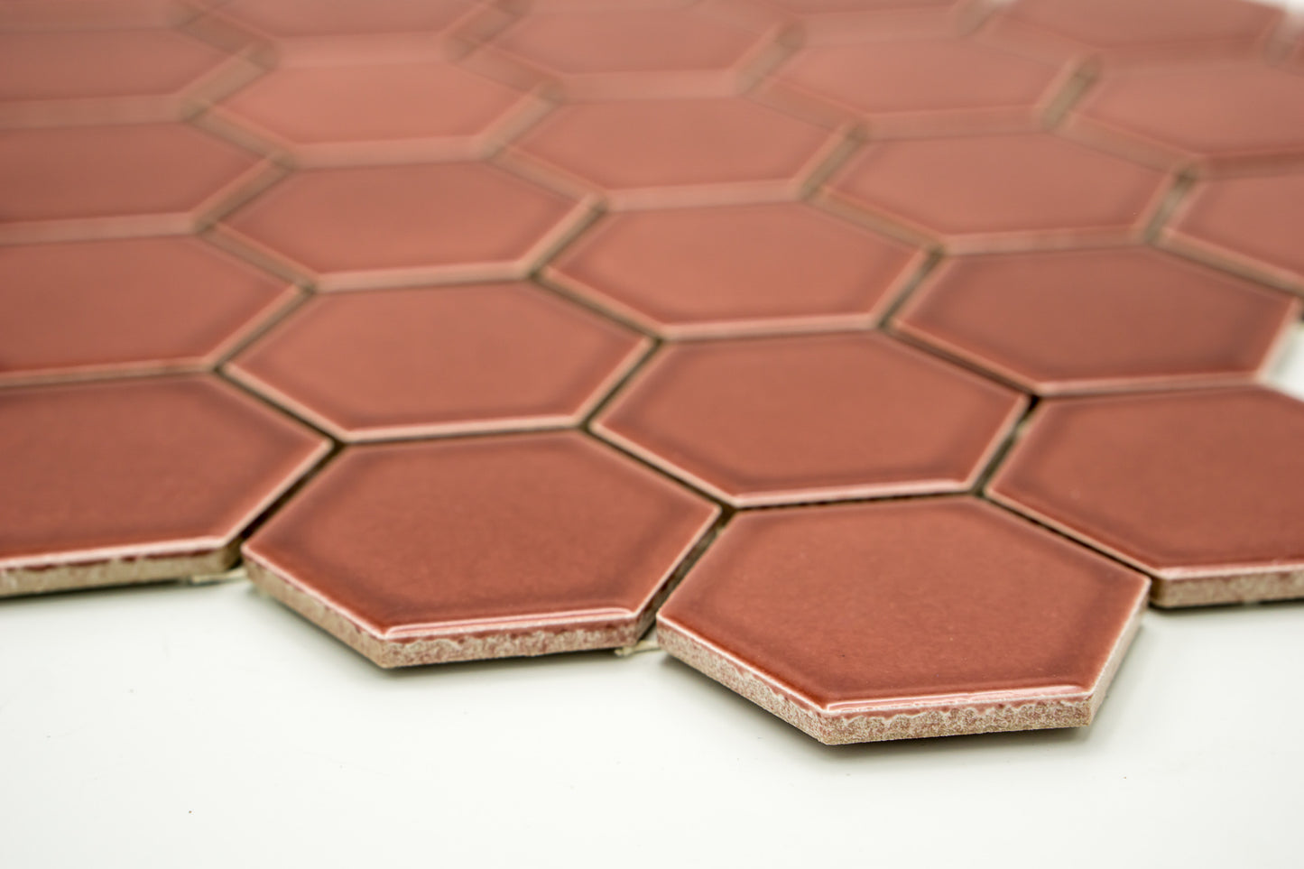 Mosaik Hexagon H HXL 5532 Burgund 5,1x5,9 Glanz