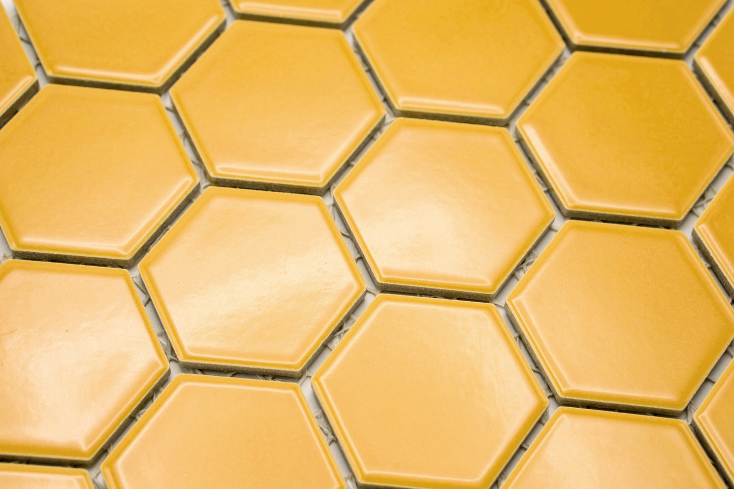 Mosaik Hexagon H HXL 270 gelb 5,1x5,9 glänzend