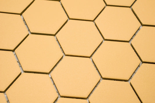 Mosaik Hexagon H HXLA 57 gelb 5,1x5,9 Antirutschmatte