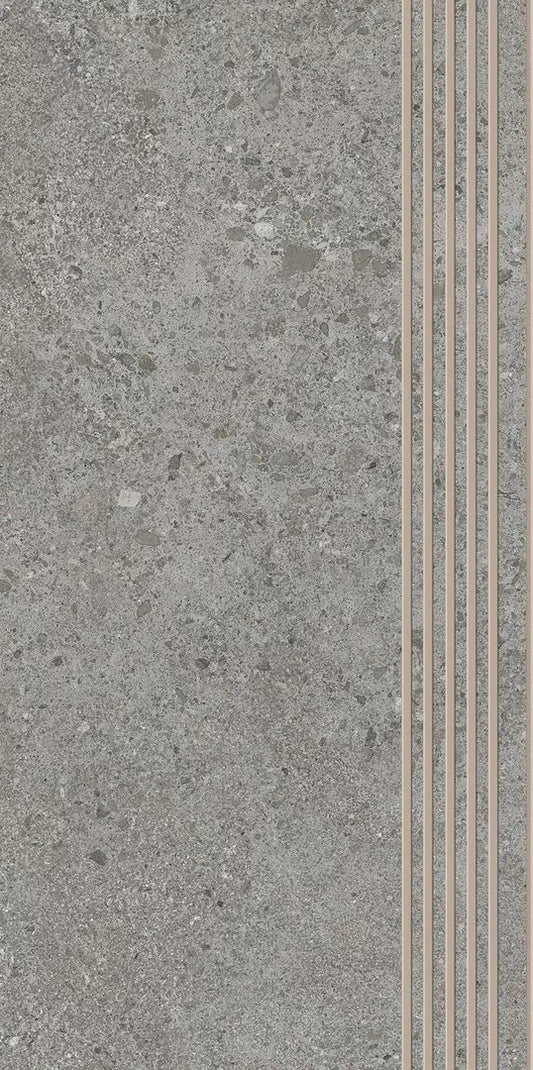Dlažba Authority Grey Mat Schodovka 29,8x59,8