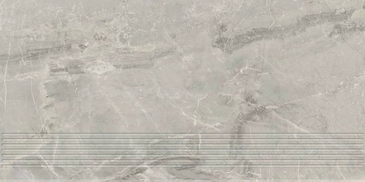 Schodovka Paradyz Little rocks grey mat rektifikovaná 30x60