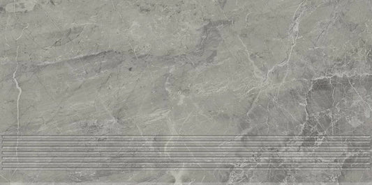 Schodovka Paradyz Little rocks graphite mat rektifikovaná 30x60