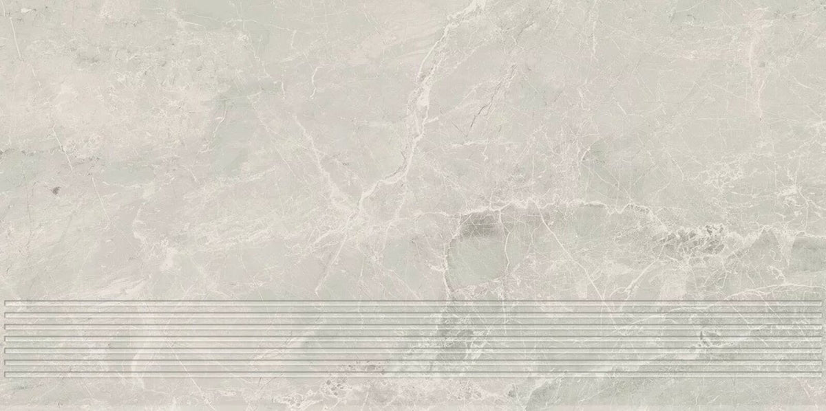 Schodovka Paradyz Little rocks white mat rektifikovaná 30x60