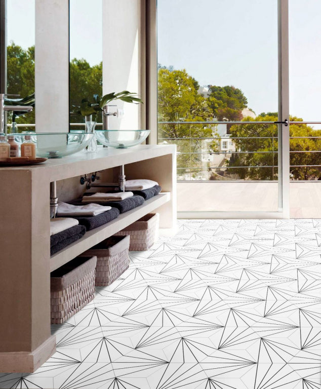Sechseck Aster Blanco 22x25