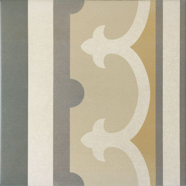 Caprice Bordüre 20 x 20 Fliese Burgunderrot