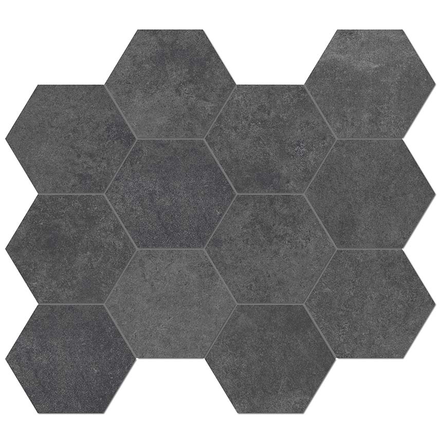 Fliese Heritage Carbon Sechseck 30x34
