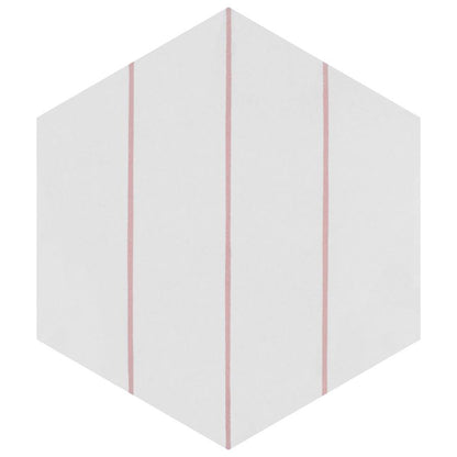 Porto Savona Pink Hex-Fliese. 22x25