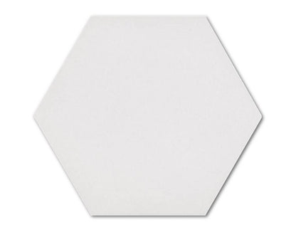 Weiße Hex-Fliese von Porto Capri. 22x25