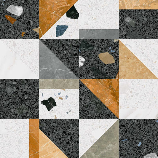 Fliese Stracciatella Stellato R Mehrfarbig 80x80