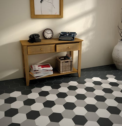 Sechseck Negro Mate Hexatile 17,5x20