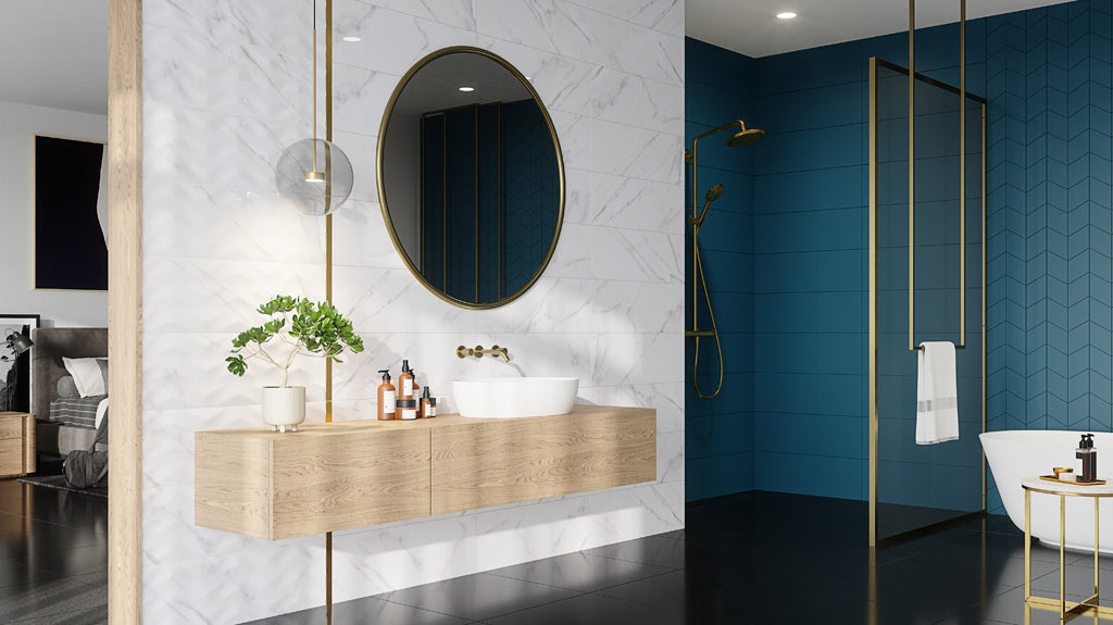 Fliese Cesaria Dark Glossy 25x75