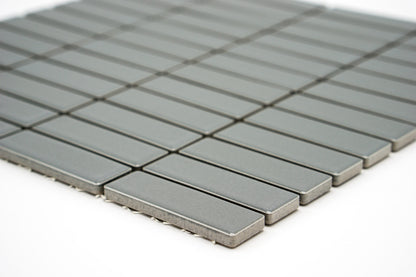 Ziegelmosaik glasiert dunkelgrau glänzend B06R 6786
