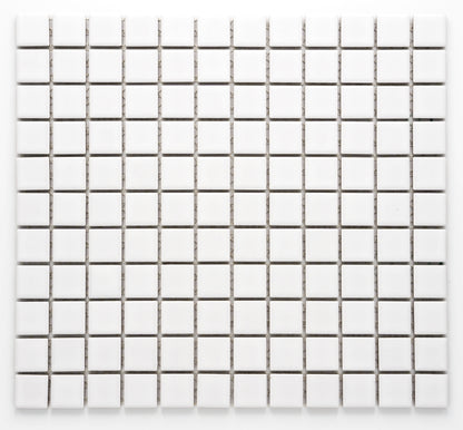 Mosaikpalette Uni glasiert weiß matt BLN 90