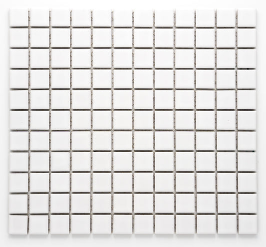 Mosaikpalette Uni glasiert weiß matt BLN 90