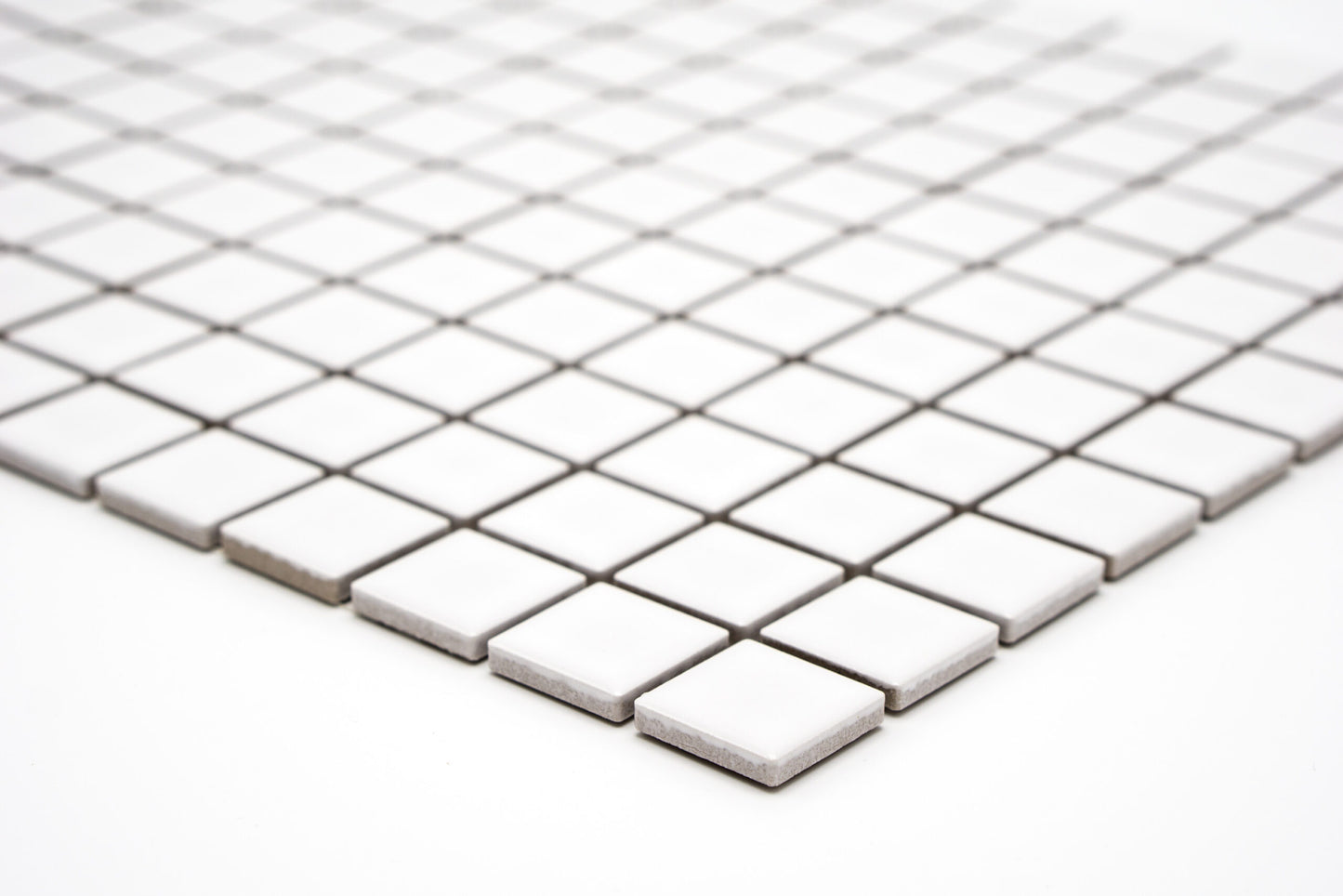 Mosaikpalette Uni glasiert weiß matt BLN 90