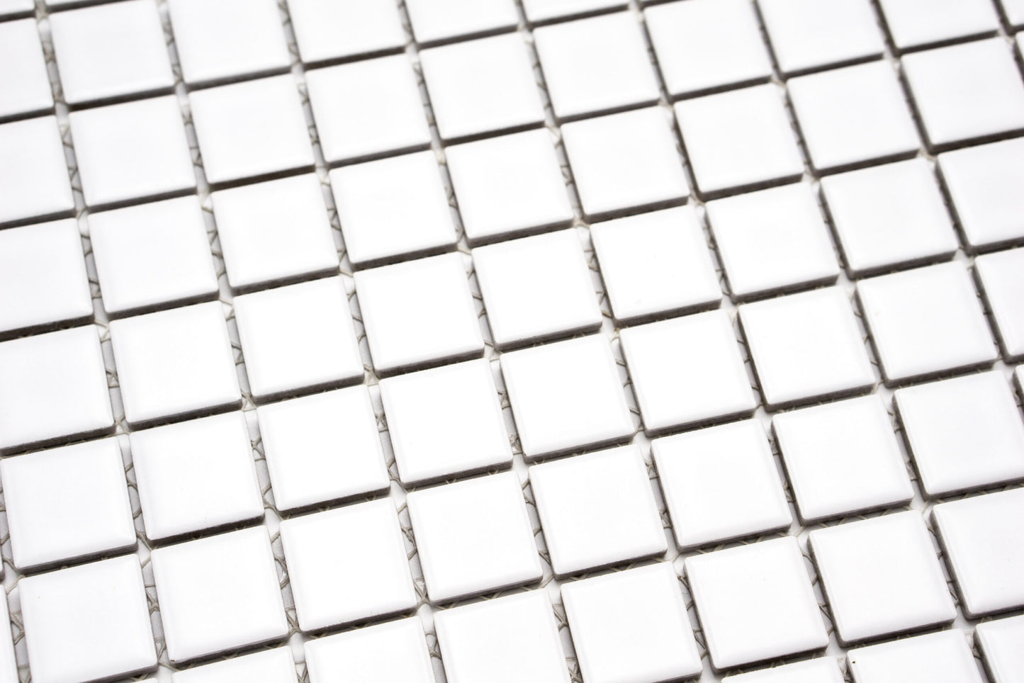 Mosaikpalette Uni glasiert weiß matt BLN 90