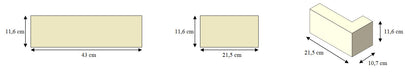 Fliesenstreifenziegel FIG Dunkler Ziegel 6,5×29