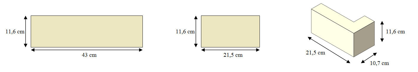 Fliesenstreifenziegel FIG Dunkelgrauer Ziegelstein 6,5×29