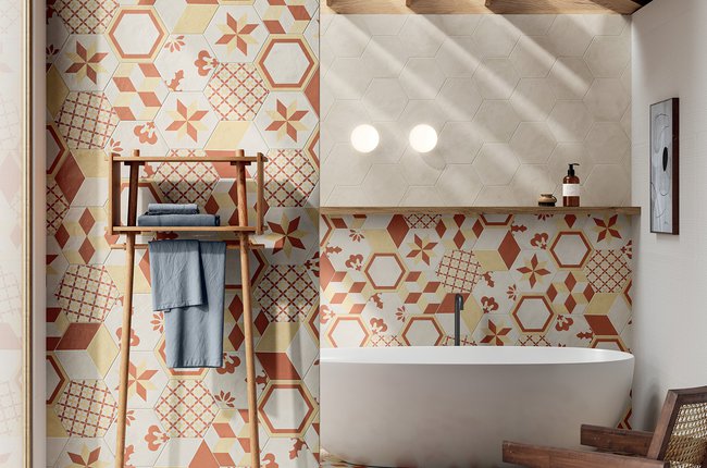 Terra Art Crema Hexagon Fliese 21,6x25